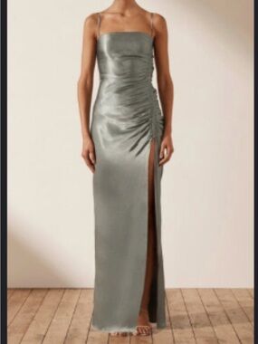 Shona Joy | Dresses | Shona Joy La Lune Cumulus Silk Plunged Lace Maxi  Dress Ivory | Poshmark